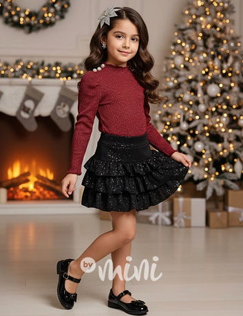 Vrstvená sukně GLOW černá