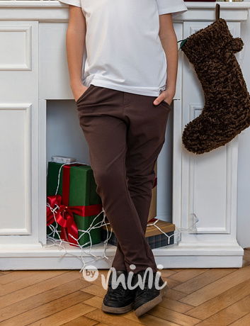 All for kids elegant kalhoty brown