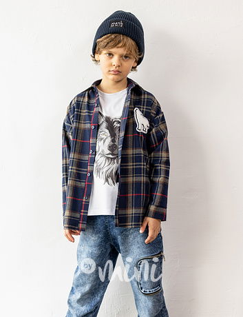 Mash Mnie blue karo košile WOLF