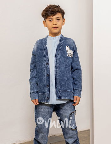 Mash Mnie soft denim kardigan WOLF