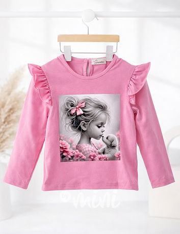 Sweetie blůzka s řasením pink
