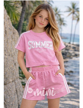 Letní teenage komplet Summer pink