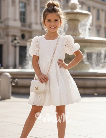 Letní madeira šaty white