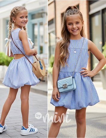 Marina letní šaty poseté kamínky blue