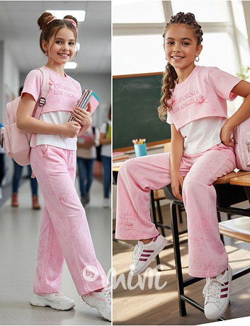 3-dílný komplet Los Angeles pink
