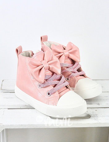 PINK sneakers s mašličkou