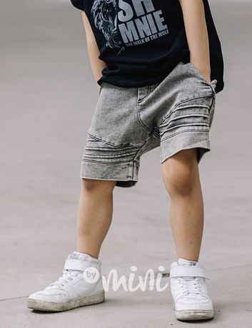 Mash Mnie biker jeans shorts grafit