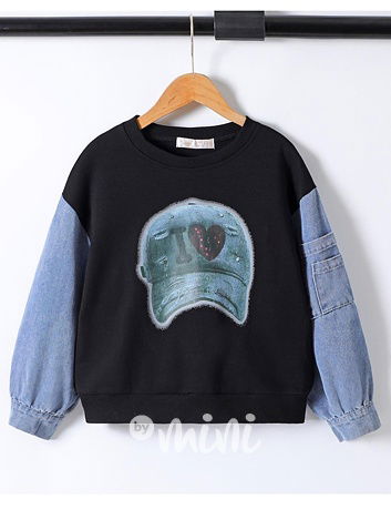 DUO mikina black/denim