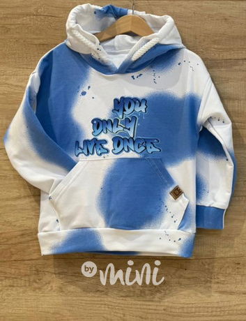Yolo mikina blue splash