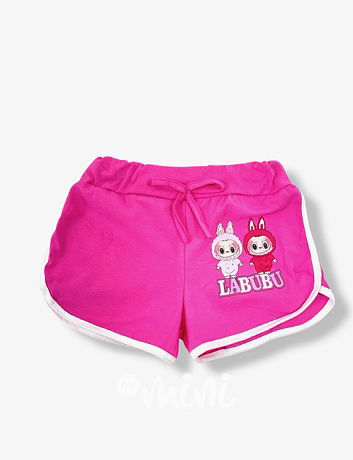 Labubu sporty kraťasy růžové