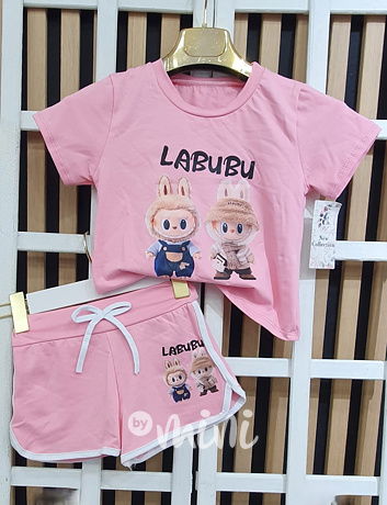 Labubu triko + kraťasy pink