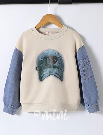DUO mikina cream/denim