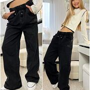 Zateplené volné dark džíny MIU