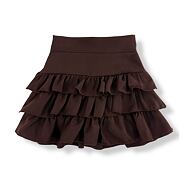 Vrstvená sukně hnědá