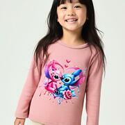 STITCH teplá blůzka růžová