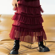 Mash Mnie midi tylová sukně bordo