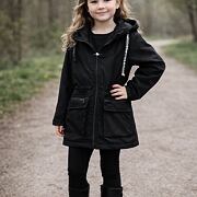 Přechodová parka černá