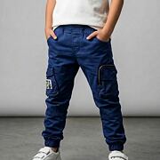 Cargo kalhoty s páskem blue