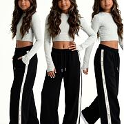 Baggy volné lounge tepláky černé