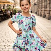 Letní HUNTRIX šaty s kabelkou mint