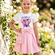 Letní HUNTRIX šaty s kabelkou white/pink