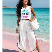 Vacay mode pompon letní beach set bílý