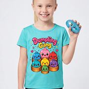 Squishy dumpling triko GANG tyrkysové