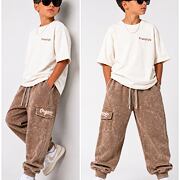 Soft denim baggy kapsáče Organic beige
