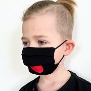 Rouška - černá s vyplazeným jazykem