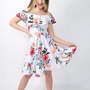 Summer dětské FLOWER šaty white