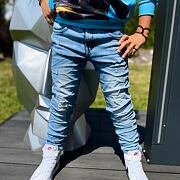 Ripped jeans s mačkaným efektem Cristiano