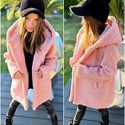 Alpaka kabát pink