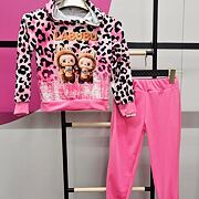 Labubu & Fanta soft velur souprava pink