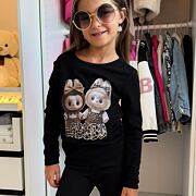Labubu longsleeve blůzka GIRLS černá
