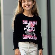Ballerina Cappucccina longsleeve blůzka černá