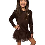 Tunikové šaty s tylem MIA chocolate