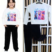 Demon Hunters soft velur souprava black/white