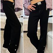 Zateplené volné tepláky se cvoky black