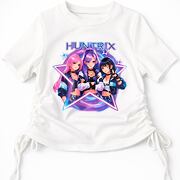 Huntrix bílá blůzka na stahování