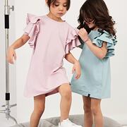 All for kids maxi frill šaty pink