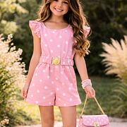 Puntíkatý overal s páskem PINK