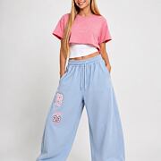 PERFECT maxi volné lounge tepláky baby blue