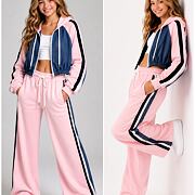 Denim & Velur souprava pink