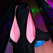 Bunny mikinový kabátek black/neon pink