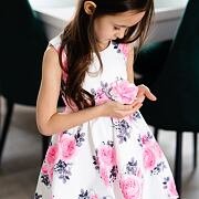 Pink flower šaty