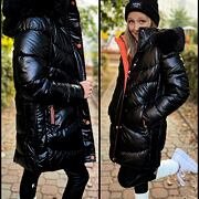 Zimní kabát black/orange