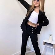ELEGANT sako + kalhoty black
