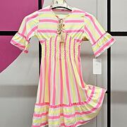 NEON beach šaty pink/yellow