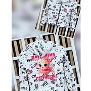 Ballerina Cappuccina soft velur mikina white