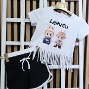 Labubu letní set white/black